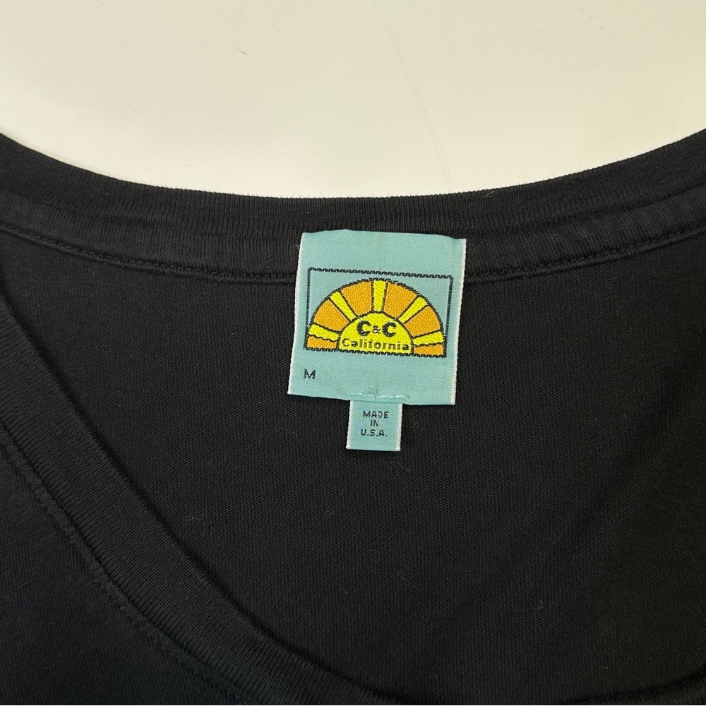 C&C California Open Crew Neck Long Sleeve Knit black Shirt M - Picture 3 of 6